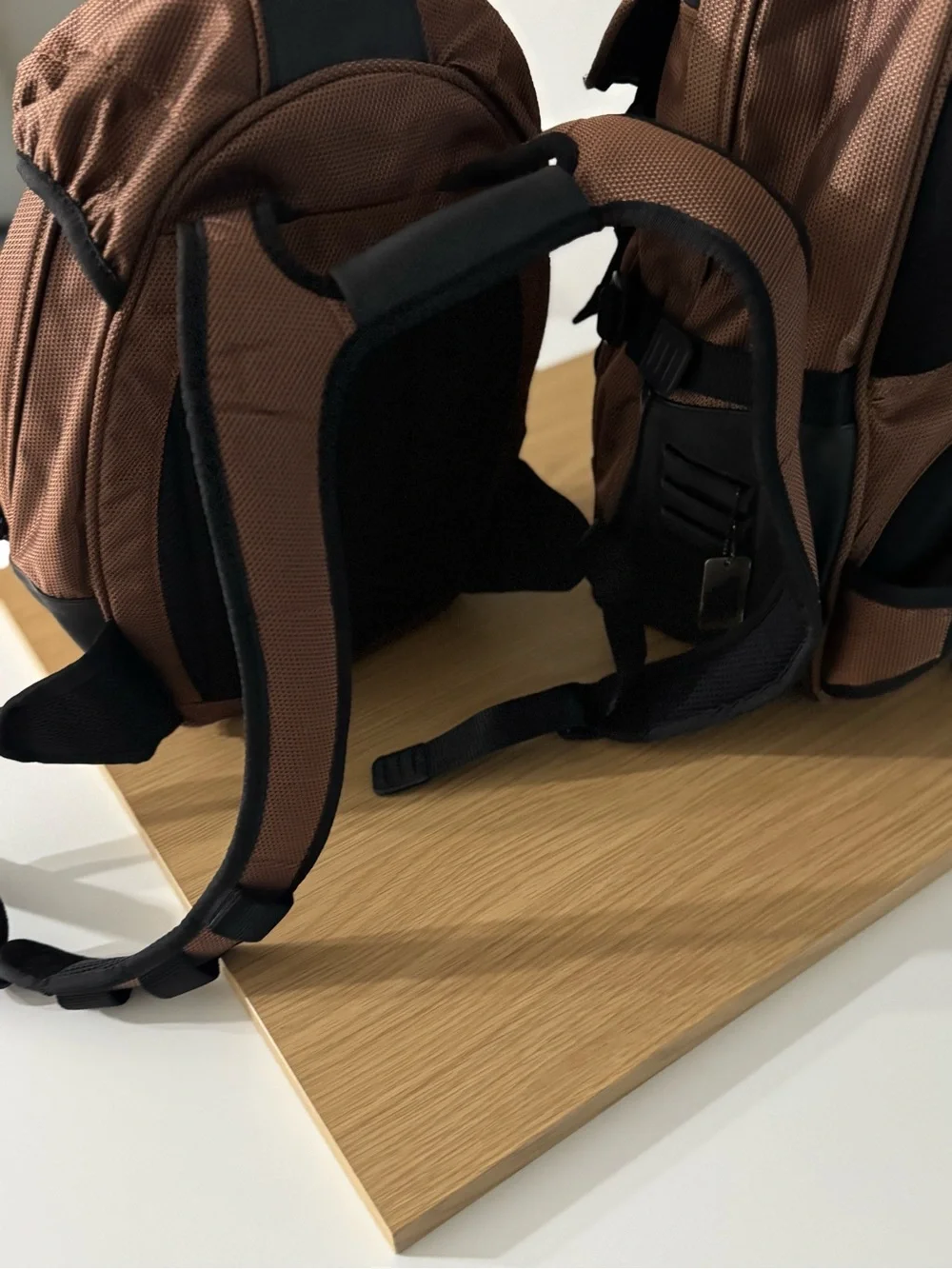 Tumi Men's Brown Nylon Backpack Duo with Black Trim